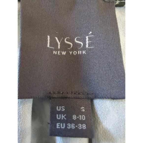 LYSSE New York Gray Black & White V Neck Short Sleeve Oversized Tunic Top Size S - Picture 2 of 7